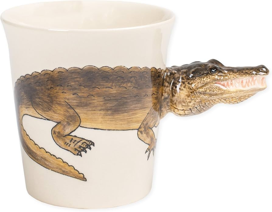Sea Island Friendly American Alligator 8 Ounce Ceramic Stoneware Hand-Painted Wild Animal 3-Dimen... | Amazon (US)
