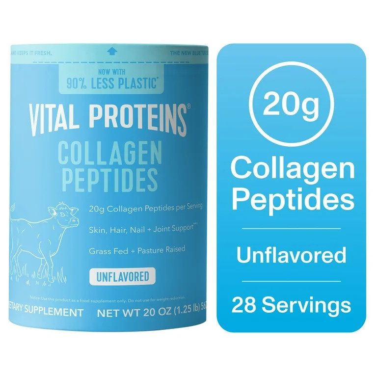 Vital Proteins Collagen Peptides Powder Supplement for Hair, Skin, and Nails, Unflavored, 20 oz | Walmart (US)