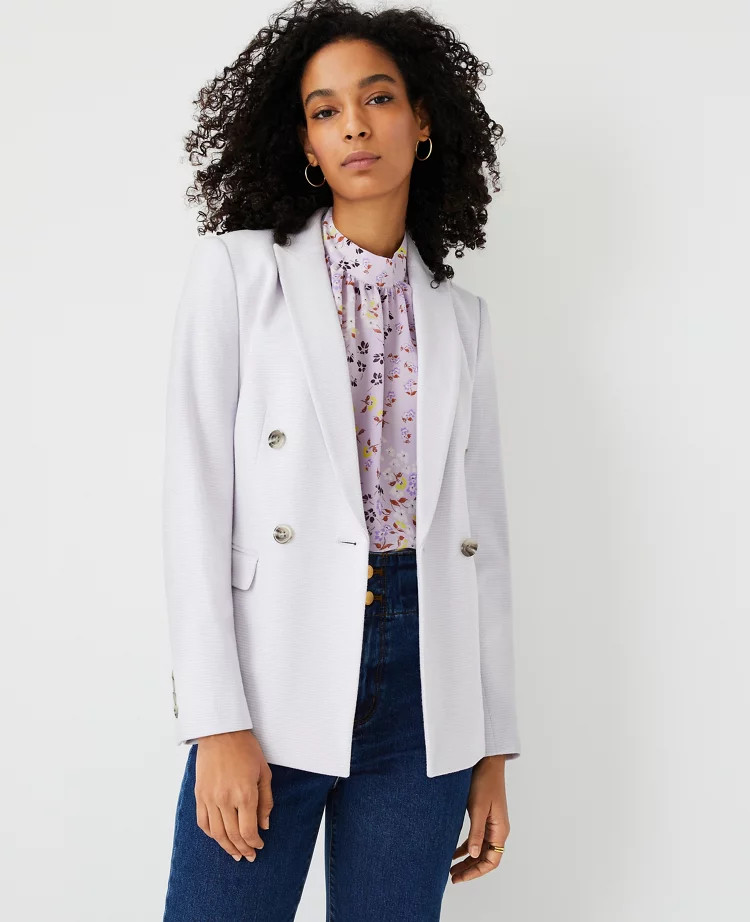 Houndstooth Double Breasted Blazer | Ann Taylor (US)