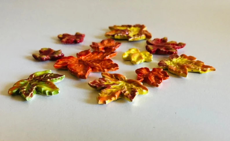 Sweet Fall Ceramic Leaf Tiles | Etsy (US)