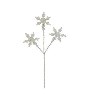 Glittery White Snowflake Stem by Ashland® | Michaels | Michaels Stores