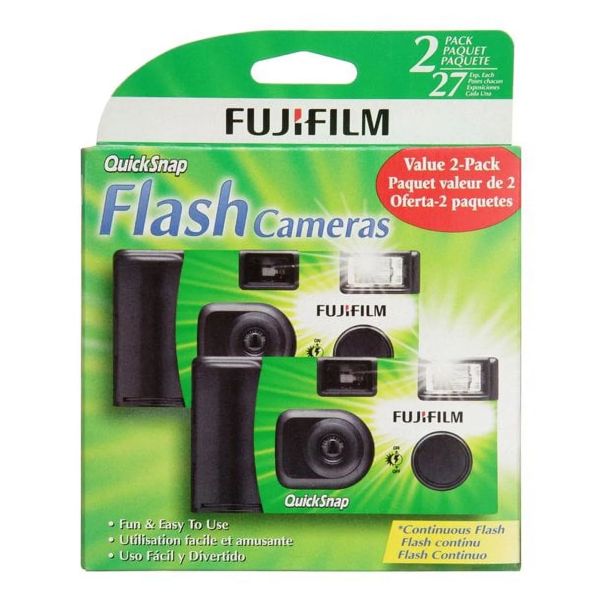 Fujifilm QuickSnap One Time Use 35mm Camera with Flash, 2 Pack | Walmart (US)