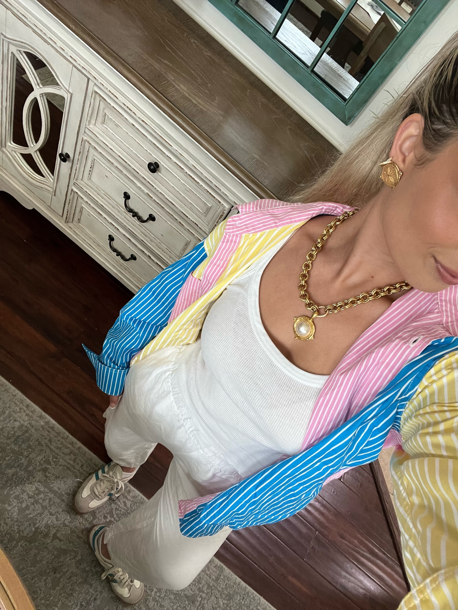 Outfit, summer outfit of the day, summer outfit, button down, pants, linen pants , all white outfit, work outfit , gold jewelry 

my work outfit of the day!!!!

#LTKU #LTKWorkwear #LTKStyleTip