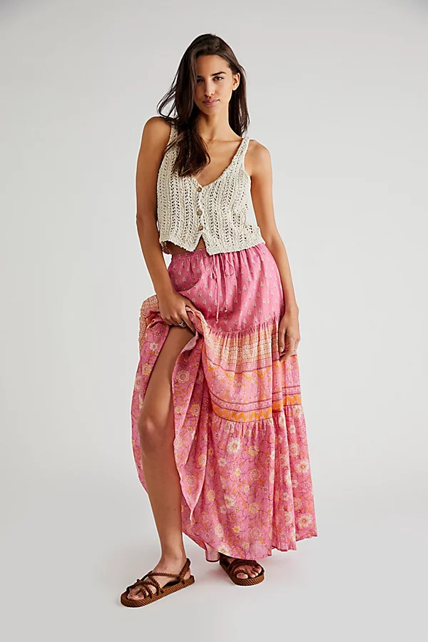 Spell Utopia Maxi Skirt by Spell at Free People, Flamingo, S | Free People (Global - UK&FR Excluded)