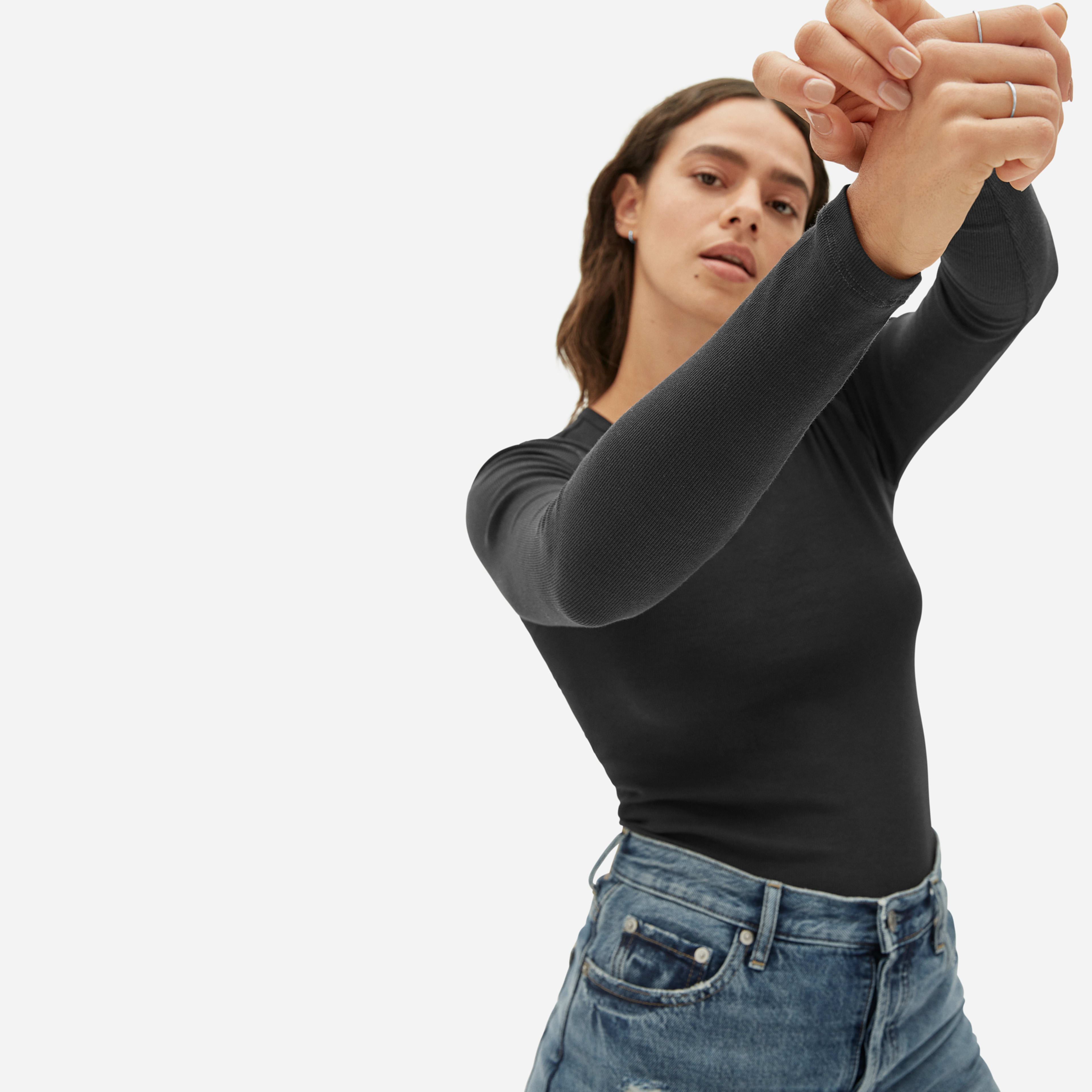 The Pima Micro-Rib Long-Sleeve Crew | Everlane