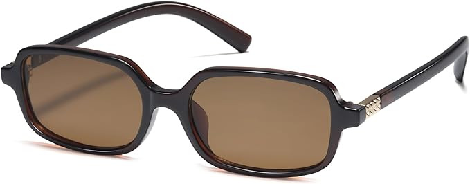 Rectangle Trendy Small Sunglasses for Women Retro Sun Glasses with Thin Narrow Frame, 90s Y2K Fas... | Amazon (US)