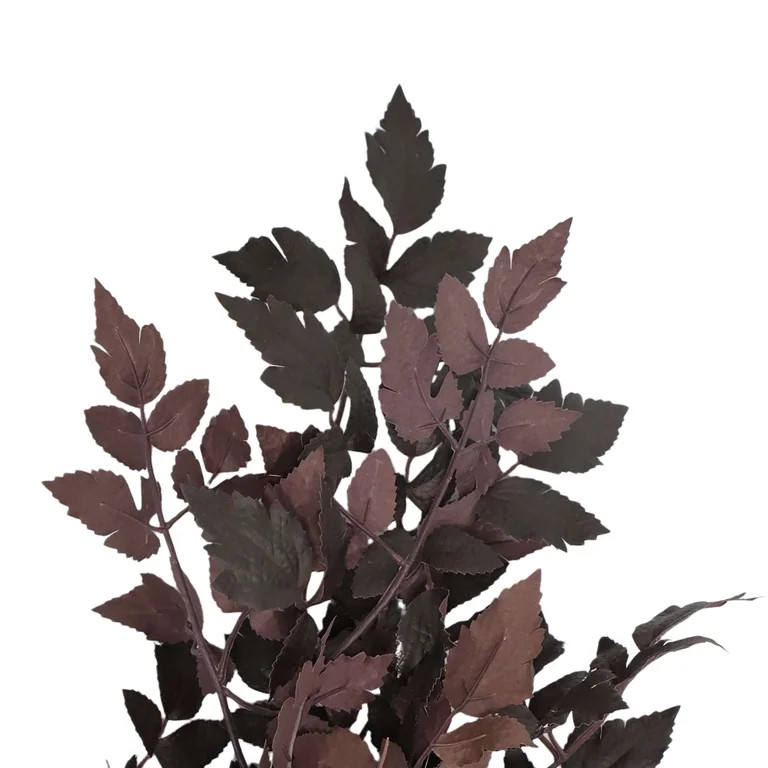 My Texas House Halloween Faux Leaves Stem, Plum, 30" | Walmart (US)