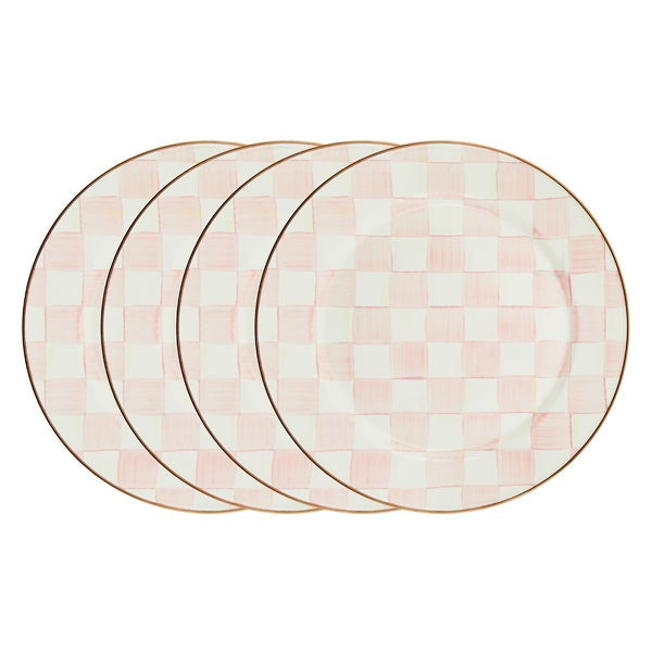 MacKenzie-Childs Rosy Check Chargers | MacKenzie-Childs