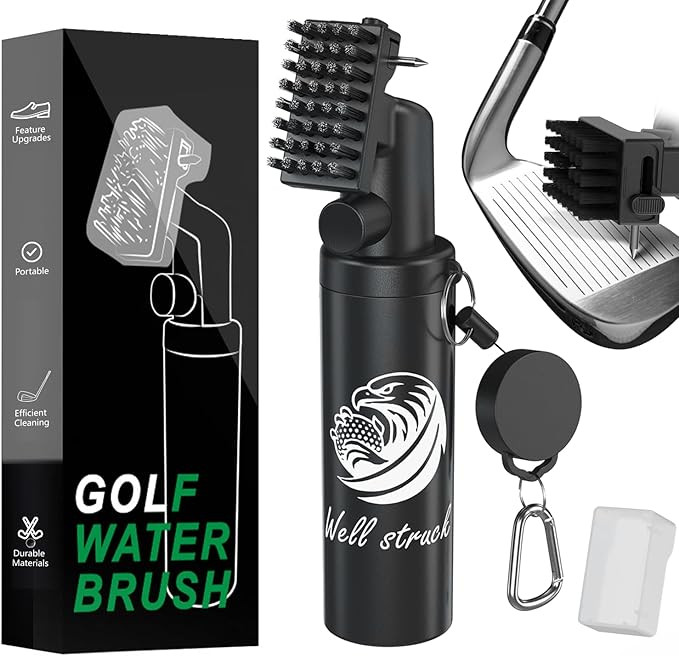 Pro Golf Club Cleaner - 4oz Water Bottle with Groove Cleaner and Retainer Clip, Durable Nylon Bri... | Amazon (US)