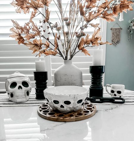 Love the skull candy bowl, cookie jar and mug linking them here 

#skeleton #halloween #halloweendecor #skulldecor #coffeetable #candybowl #cookiejar #skullmug  

#LTKSeasonal #LTKstyletip #LTKHalloween