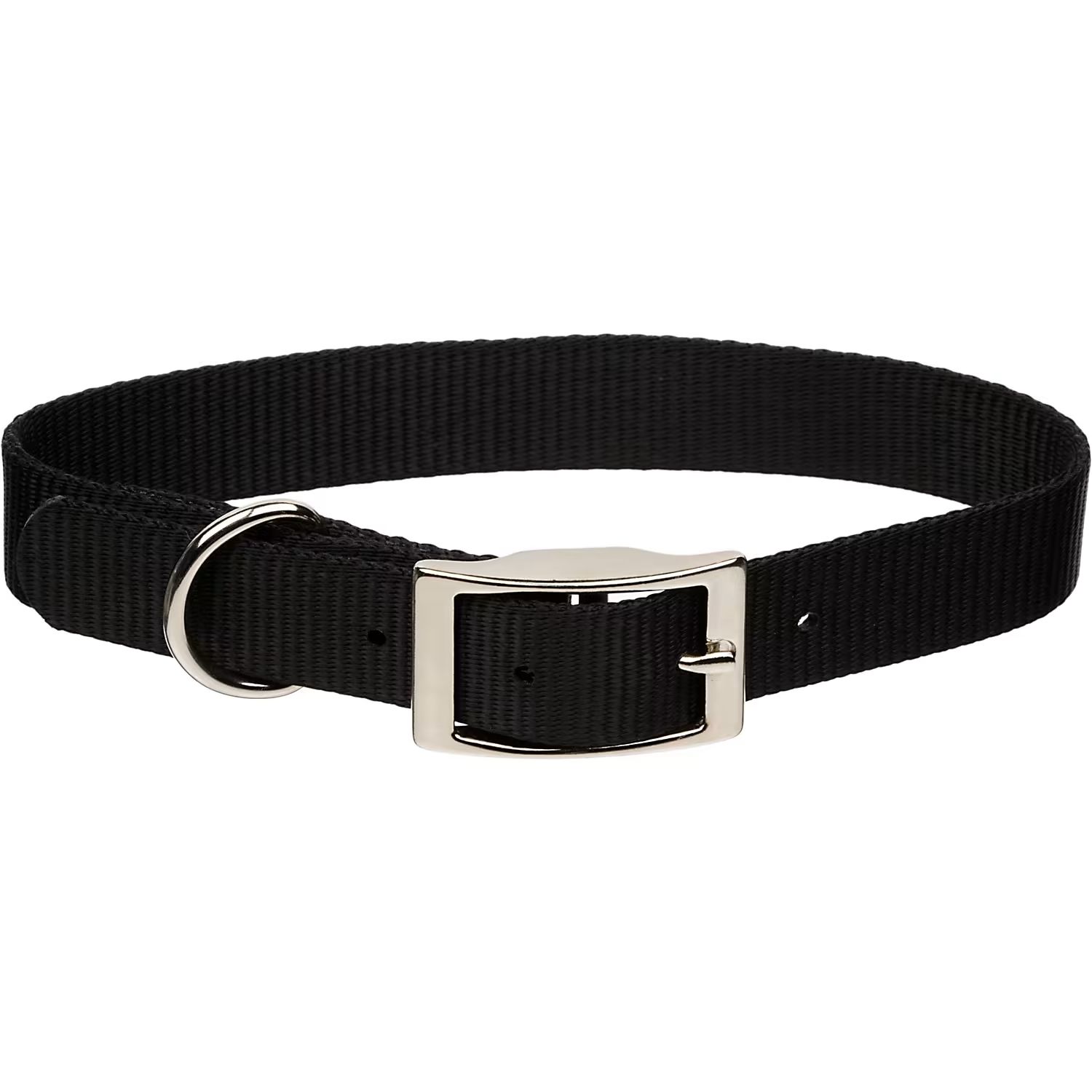 Coastal Pet Metal Buckle Nylon Personalized Dog Collar in Black, 5/8" Width | Petco