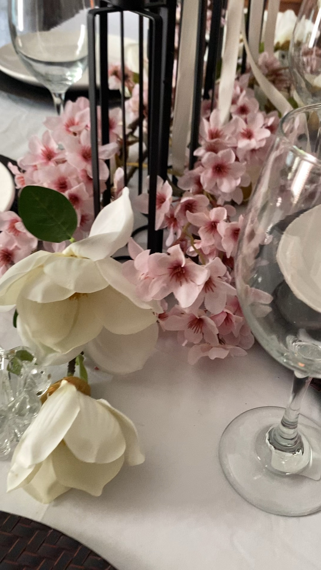 Beautiful & realistic magnolias and cherry blossoms 🌸 for an easy and simple Tablescape . Magnolias. Spring flowers. Spring blooms. Walmart Finds. Cherry blossoms. 

#LTKhome #LTKwedding #LTKfindsunder50