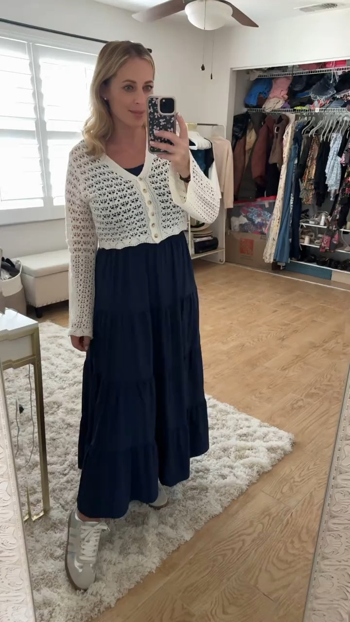 Teacher outfit. Cardigan. Maxi dress. Sneakers outfit 

#LTKWorkwear #LTKootd #LTKMidsize