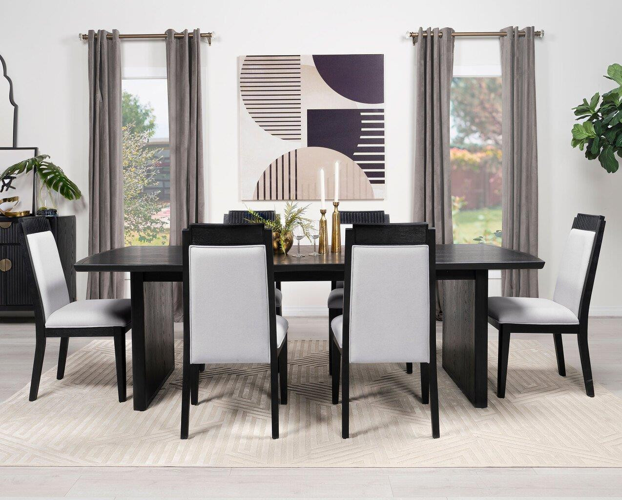 Brookmead Dining Room Set In Black | 1stopbedrooms