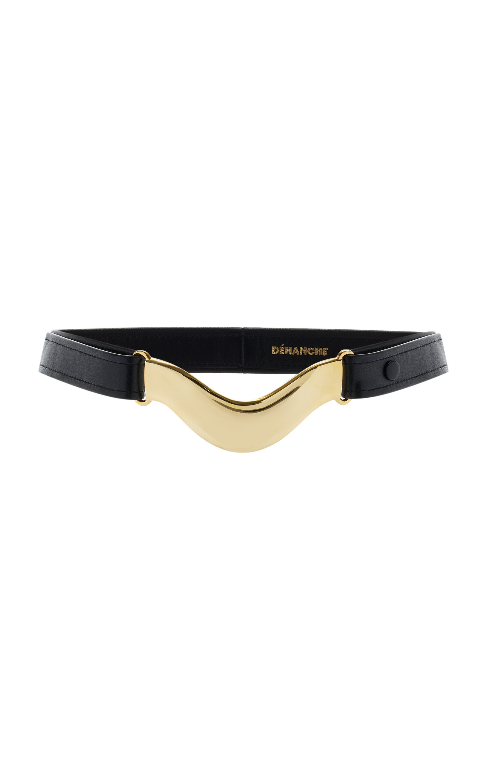 Déhanche - Brancusi Curved Leather Belt - Black - OS - Moda Operandi | Moda Operandi (Global)