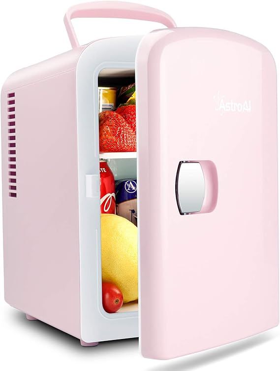 AstroAI Mini Fridge 4 Liter/6 Can AC/DC Portable Thermoelectric Cooler and Warmer for Skincare, F... | Amazon (US)