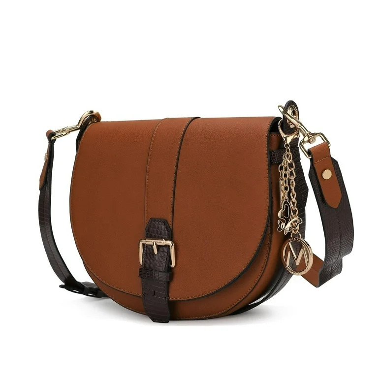 MKF Collection Ayla Snake-Embossed Color Block Vegan Leather Womens Shoulder Bag by Mia K | Walmart (US)