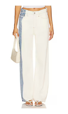 Rag & Bone Featherweight Logan Wide Leg Jeans in Bleach Stripe from Revolve.com | Revolve Clothing (Global)