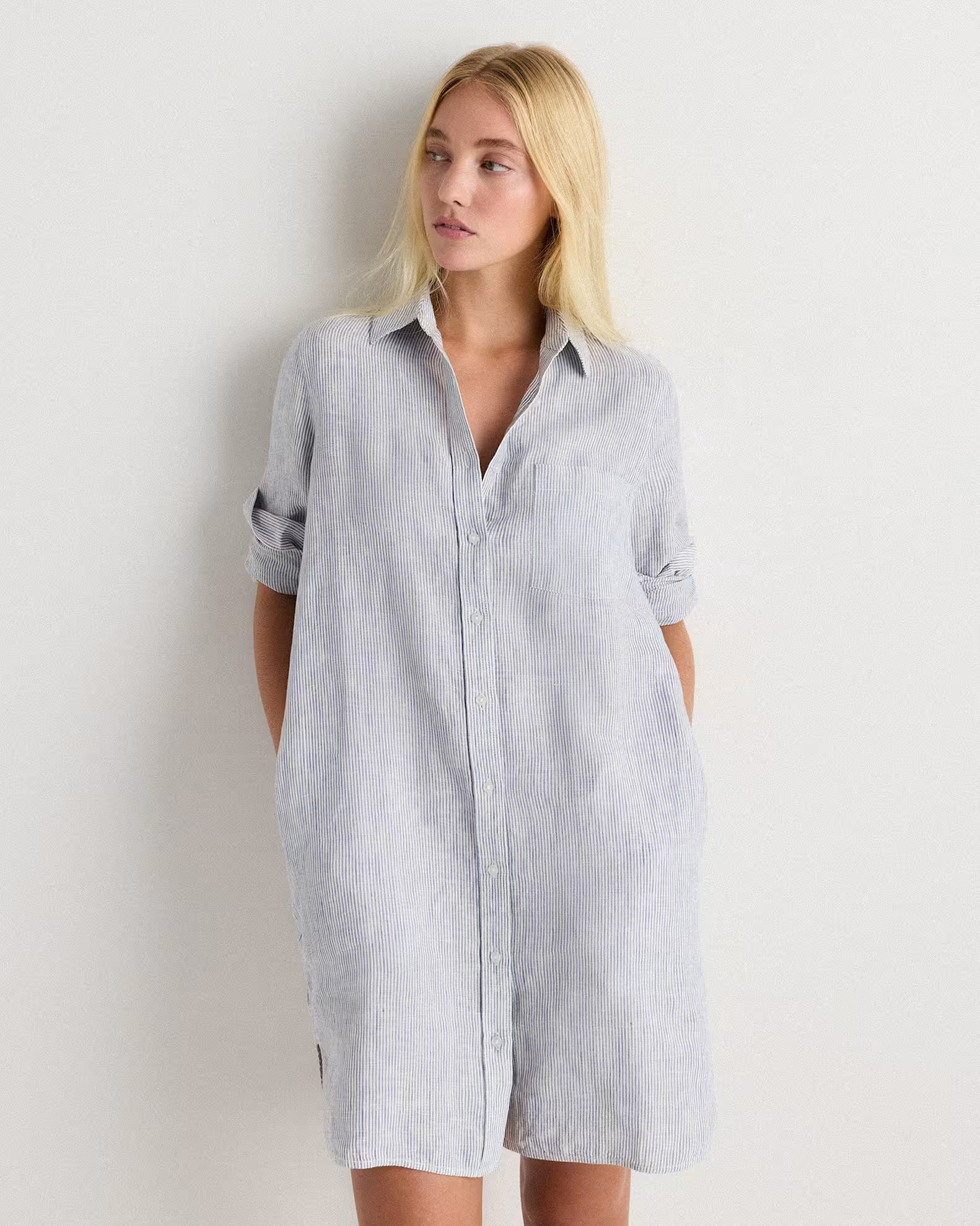100% European Linen Shirt Dress | Quince