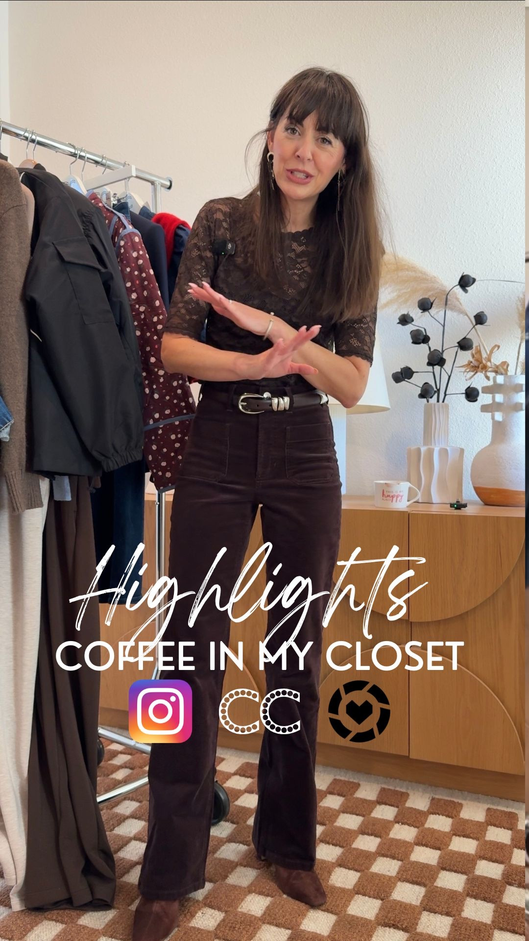 COFFEE IN MY CLOSET LIVE STYLING SESSION ON INSTAGRAM 

Do you ever think she must have a ton of clothes I never see her in the same thing? I’m actually a proud outfit repeater. My secret is my trademark capsule wardrobe kickstarters. 2 pieces one outfit ➡️ a new wardrobe. Done.

Promo codes
JENNIFERXSPANX - white jeans, jumpsuit, corduroy pants. 

Splendid promo code CC20 (lace top and fringe cardigan)