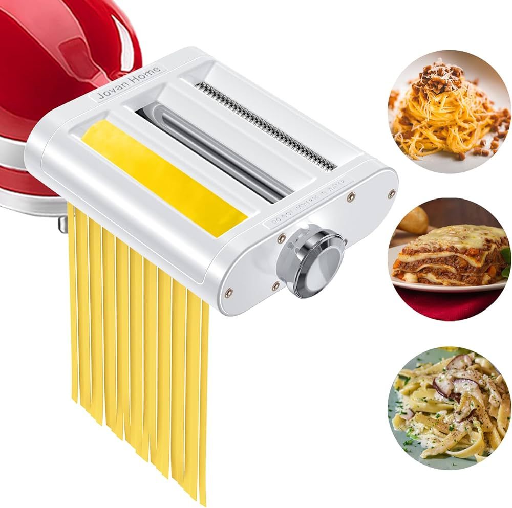 Pasta Maker Attachment for KitchenAid Stand Mixers 3 in 1 Set Includes Pasta Roller Spaghetti Cut... | Amazon (US)
