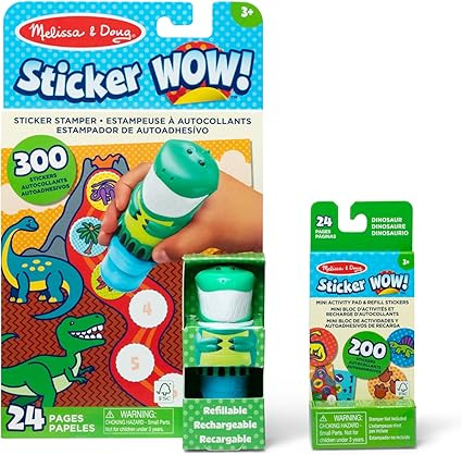Melissa & Doug Sticker Wow! Dinosaur Bundle | Amazon (US)