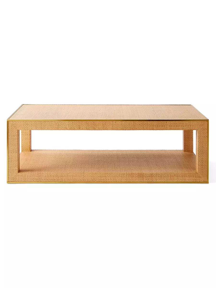 Malone Rattan Coffee Table | Serena and Lily
