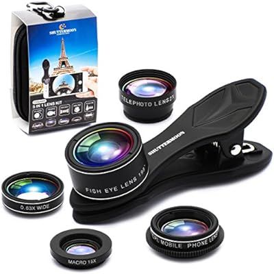 SHUTTERMOON UPGRADED Phone Camera Lens Kit for iPhone 11/Xs/R/X/8/7/6s/Smartphones/Pixel/Samsung/... | Amazon (US)