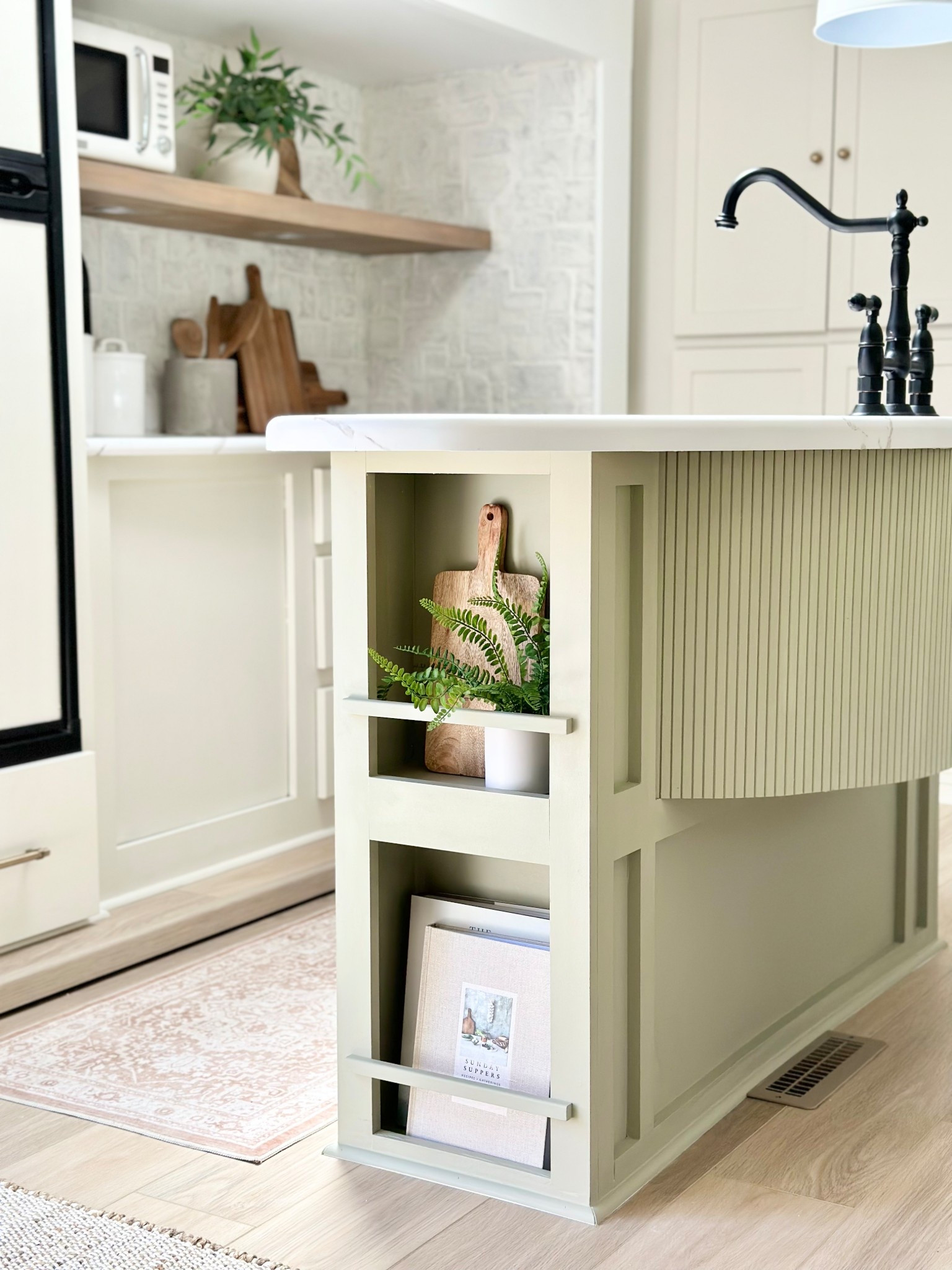 • Kitchen cabinet color is Blanched
• Island color is Seasonal
• Magnolia chalk paint and clear sealing wax
• Pole wrap on front of island

Rv kitchen, trailer renovation, kitchen island, kitchen decor, rv reno, trailer remodel, home decor, kitchen items

#LTKHome #LTKFamily