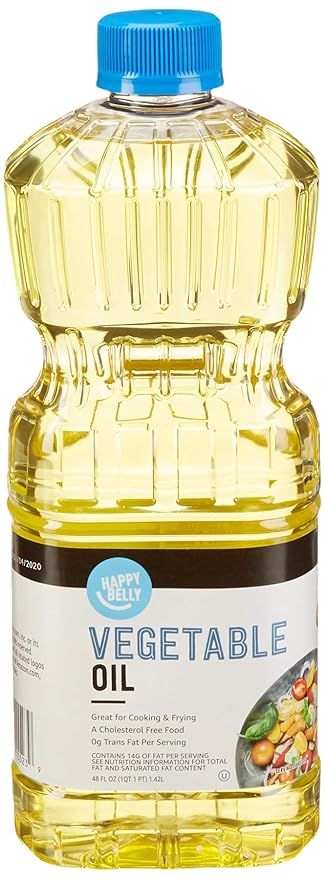 Amazon Brand - Happy Belly Soybean Vegetable Oil, 48 fl oz (Pack of 1) | Amazon (US)