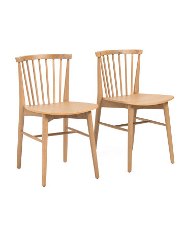 2pk 18.5x31.75 Marley Solid Oak Wood Dining Chair | TJ Maxx