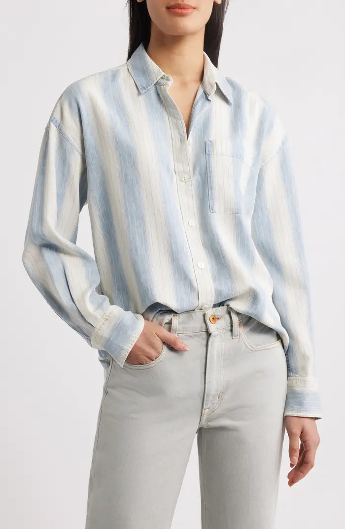 Tried & True Stripe Chambray Button-Up Shirt | Nordstrom Rack