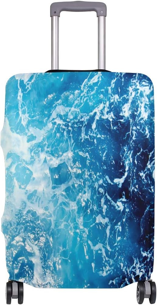 Lecintevro Sea Wave Rolling Luggage Suitcase Cover Heavy Duty Service Life 32 inch | Amazon (US)