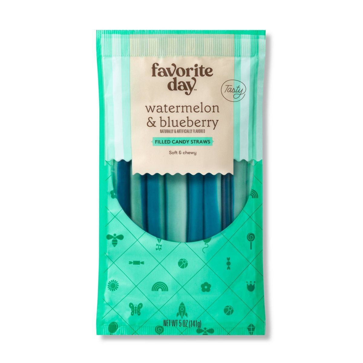Filled Candy Straws Watermelon & Blueberry - 5oz - Favorite Day™ | Target
