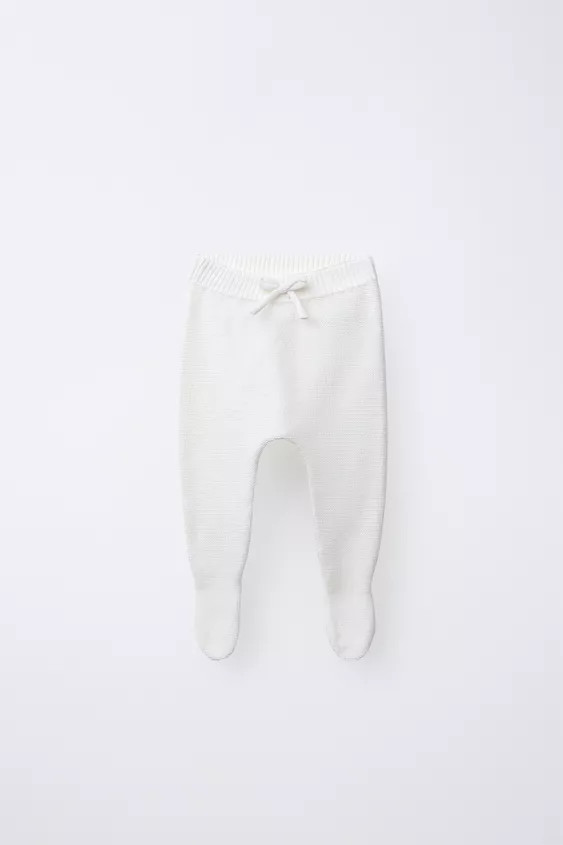 BOW FOOTED KNIT LEGGINGS | Zara US