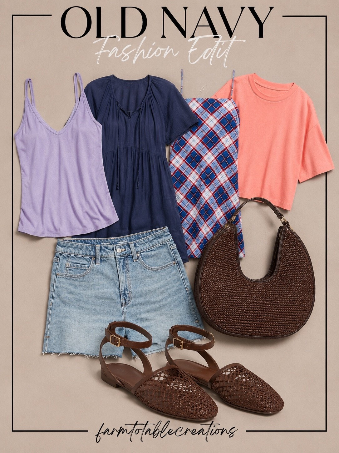 OLD NAVY Summer Style Finds 💜☀️

Old Navy is delivering all the easy, mix-and-match pieces you need for summer. From breezy tanks and effortless dresses to classic denim and woven accessories, these versatile finds make getting dressed simple while still looking put together. The rich brown accessories paired with soft pastels and classic denim create the perfect balance of timeless and on-trend.

Whether you’re headed to brunch, vacation, a summer concert, or simply running errands in style, these affordable pieces can be worn together or mixed into your existing wardrobe for endless outfit combinations.

Follow @farmtotablecreations on Instagram for more fashion finds, affordable style, and seasonal outfit inspiration.

#LTKFashion #OldNavyStyle #OldNavyFinds #SummerStyle #AffordableFashion #EverydayStyle #CasualChic #SummerOutfits #DenimStyle #FashionFinds #VacationStyle #WardrobeEssentials #BudgetFriendlyFashion #StyleInspiration #OOTD #FashionEdit #SummerWardrobe #LTKSeasonal #FarmToTableCreations #OldNavyFashion

#LTKOver40 #LTKSaleAlert #LTKTravel