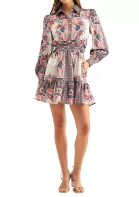Women's Peyton Long Sleeves Smocked Shirt Mini Dress | Belk