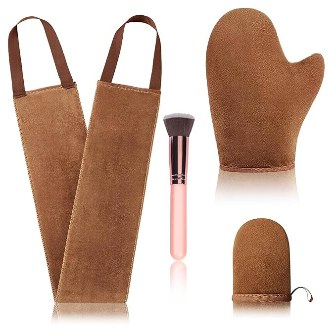 4 Pcs Self Tanner Mitt Applicator Kit - Self Tanning Mitt Glove,Self Tanner Back Applicator,Mini ... | Amazon (US)