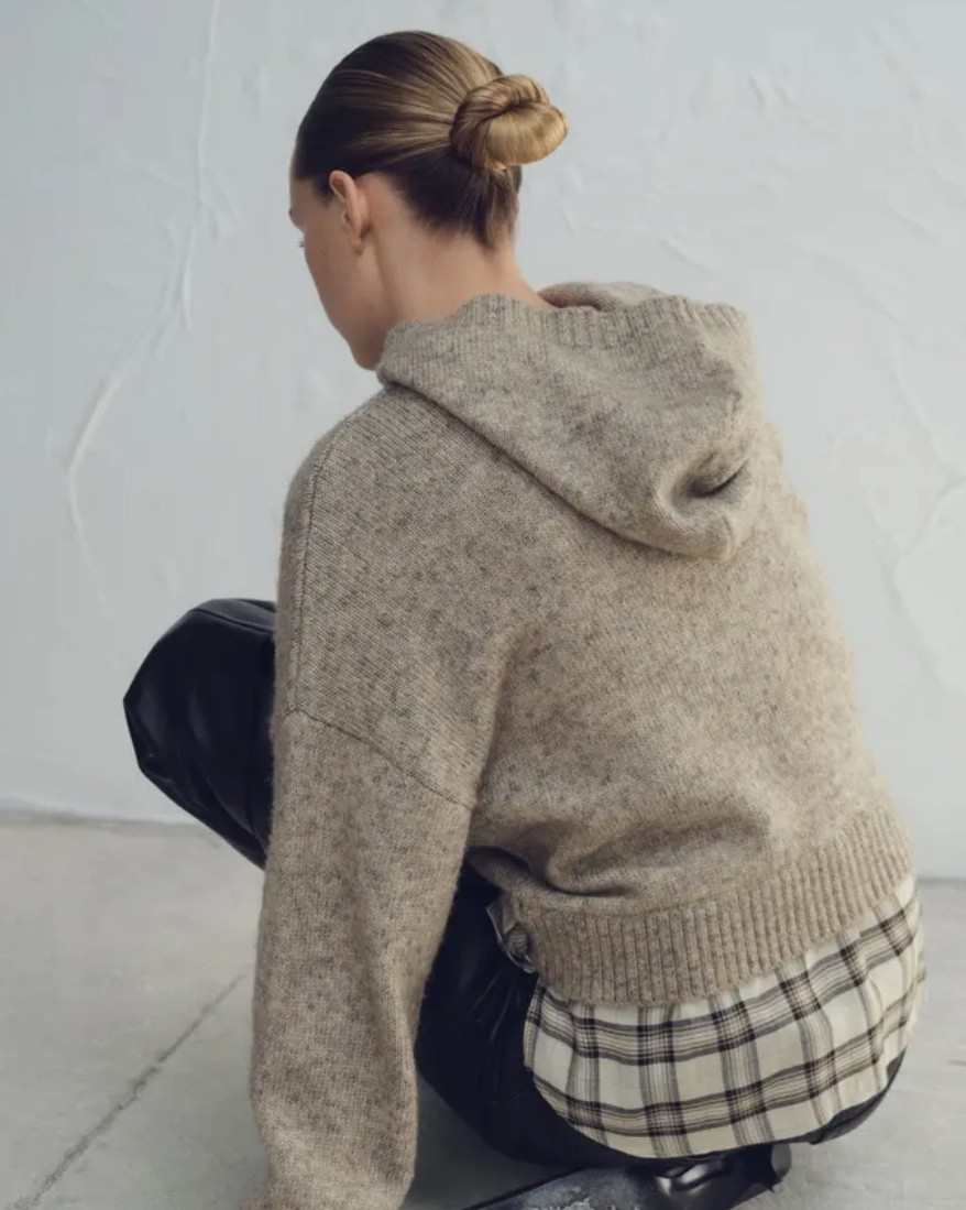 Sweater with plaid top
Faux leather pants 


#LTKSeasonal