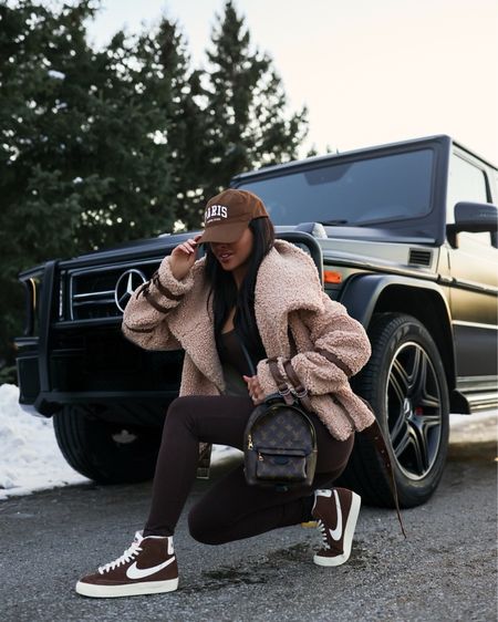 Casual winter outfit ideas
Vuori jumpsuit / romper wearing an XS
Revolve Sherpa jacket wearing an XS
Nike brown suede high tops run TTS



#LTKsalealert #LTKfindsunder100 #LTKshoecrush