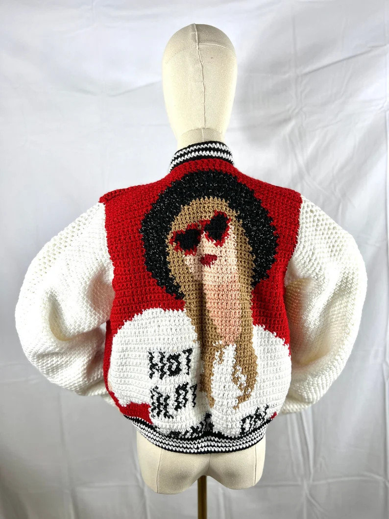 Taylor Swift RED Letter Jacket Size M/L Handmade Crochet - Etsy | Etsy (US)