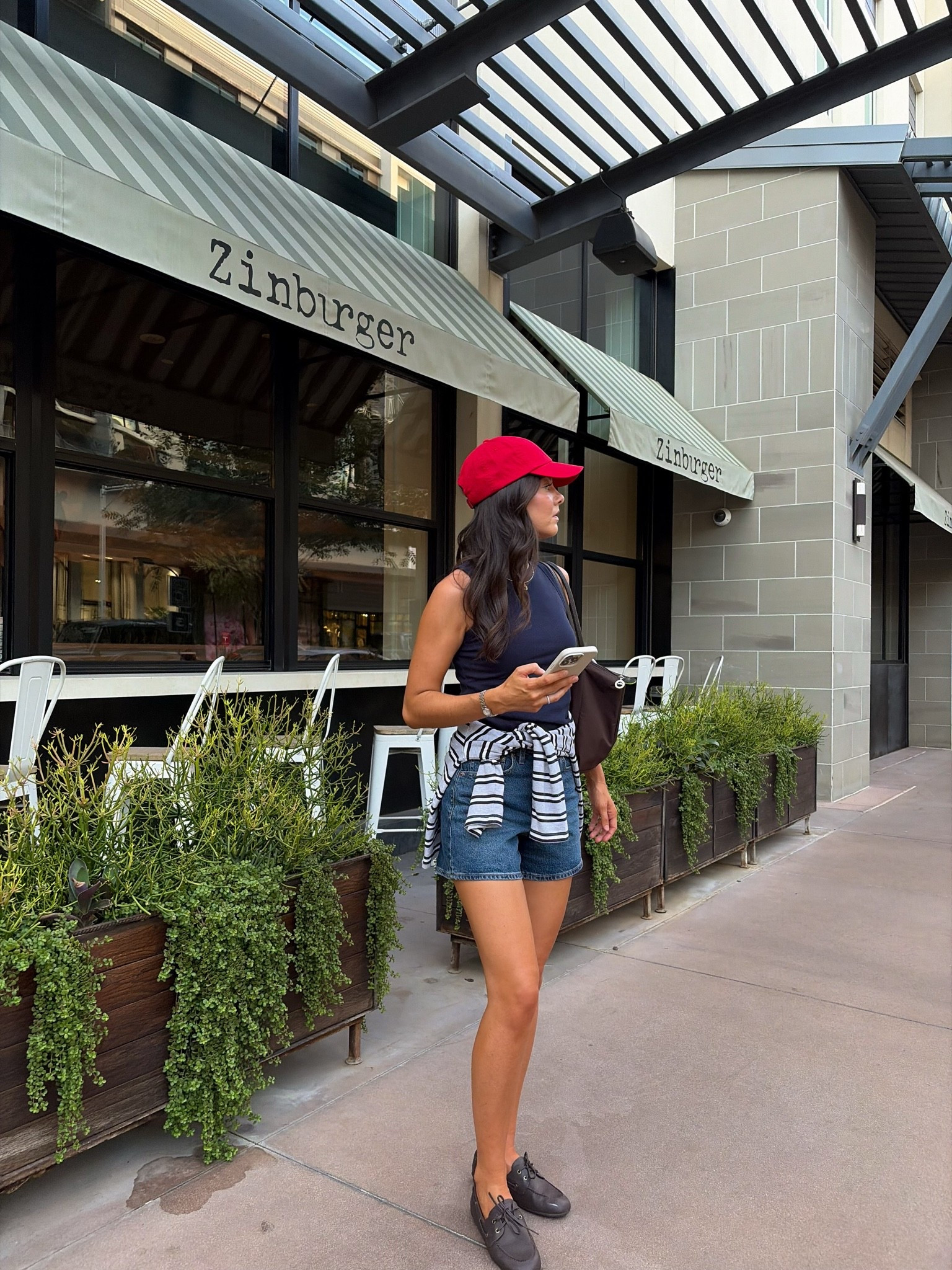 Casual but polished outfit! I’m 5’7” wearing size XS at Abercrombie, small/2 at Aritzia, 25 in shorts!