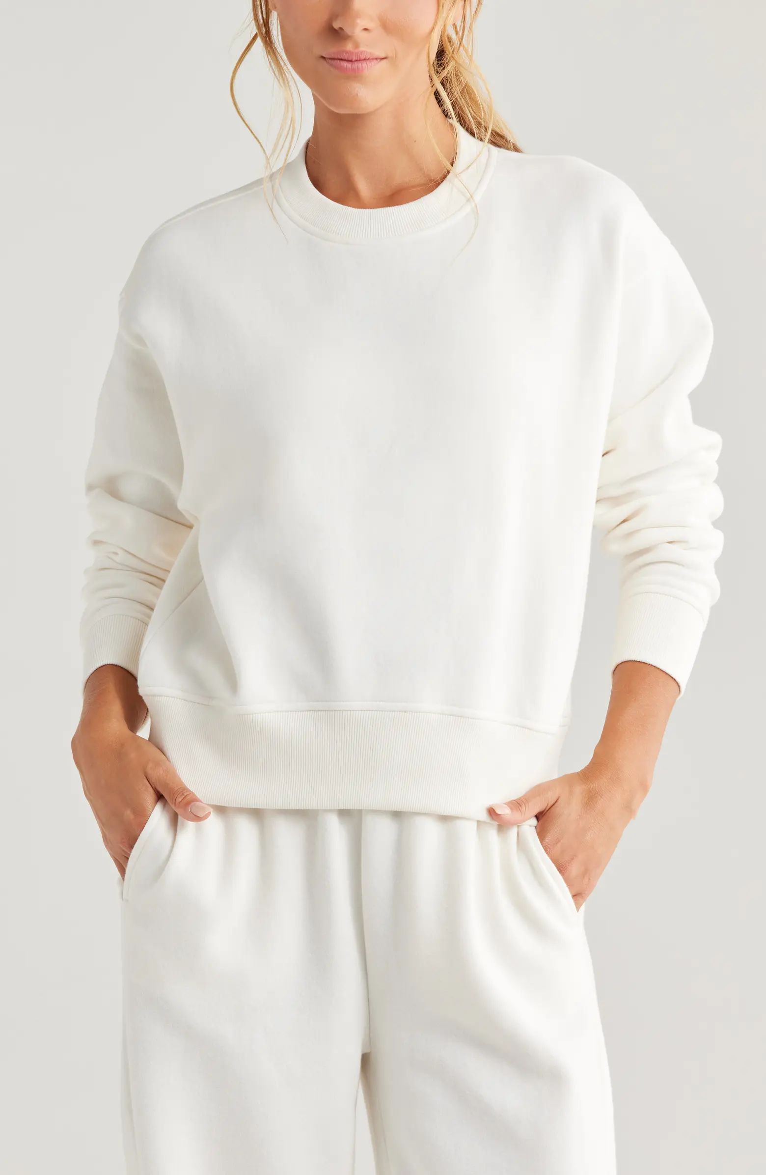 Zella Cloud Fleece Sweatshirt | Nordstrom | Nordstrom