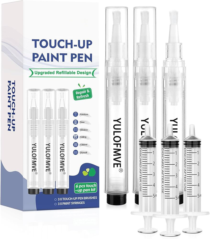 Fillable Touch Up Paint Pen Brush, 3 Pcs Paint Pen for Wall Touch Up, Refillable Paint Pens for W... | Amazon (US)