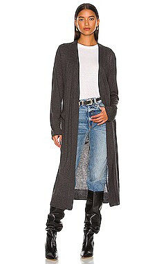 ATM Anthony Thomas Melillo Belted Cardigan in Charcoal from Revolve.com | Revolve Clothing (Global)