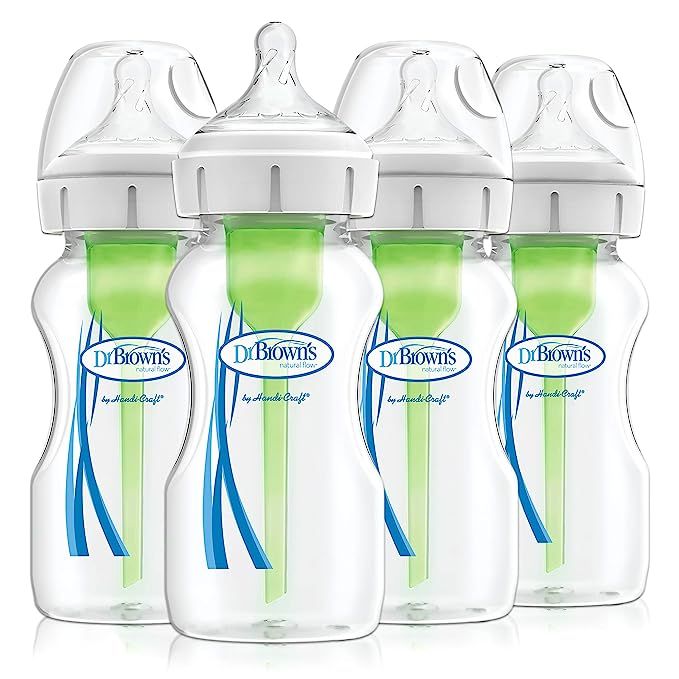 Dr. Brown's Options+ Wide-Neck Anti-Colic Baby Bottle - 9oz - 4pk | Amazon (US)