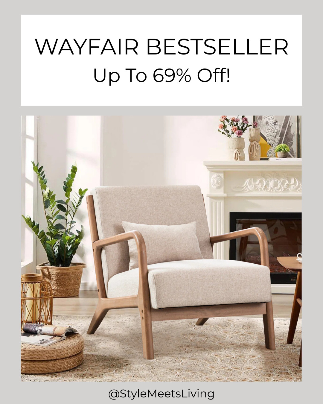 This Wayfair bestseller is such a good find! This accent chair has that clean mid-century look with a solid wood frame and comes with an extra pillow for added comfort. It’s one of those pieces that instantly makes a room feel more styled.

Even better—some colors are up to 69% off right now! These deals don’t last long and the best options always sell out first, so I wouldn’t wait on this one.

Keywords:
Wayfair accent chair, mid century accent chair, upholstered accent chair, wood frame chair, living room chair ideas, affordable accent chair, Wayfair deals, furniture sale, neutral accent chair, modern home decor 

 #LTKHome #LTKSaleAlert