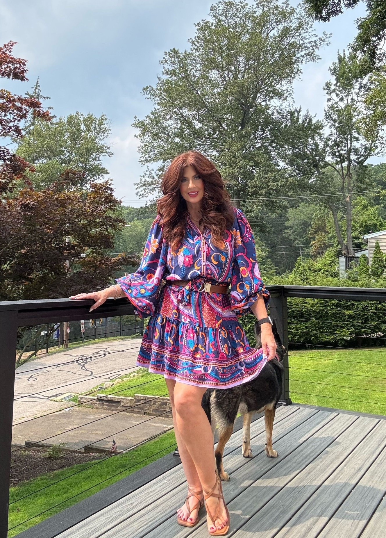 OOTD. Again, this happens to be one of my favorite dresses of the summer season!💙 I absolutely love all of the colors. You can add your own belt, which I did and pair it with sandals as I did today or booties as I did when I went to the Nordstrom anniversary sale.

#LTKSaleAlert #LTKStyleTip #LTKFindsUnder100