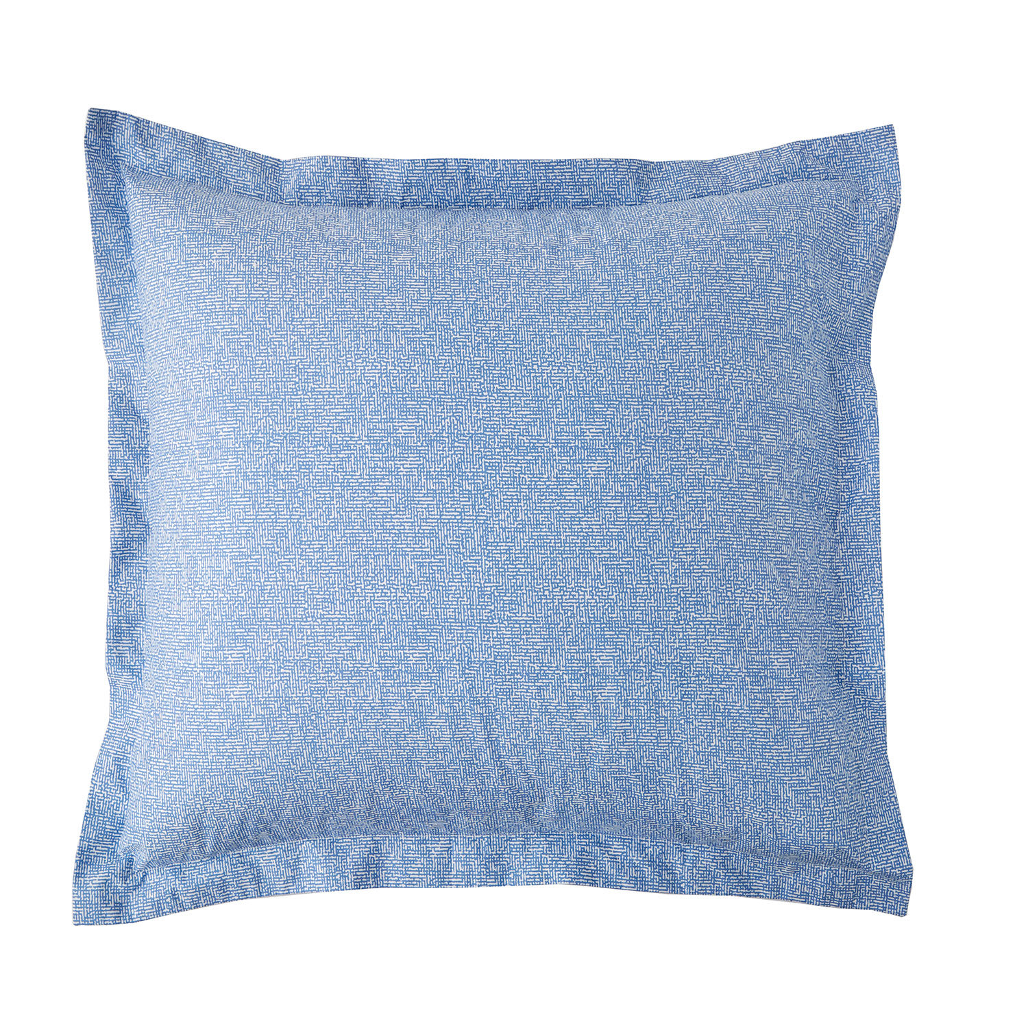 Company Essentials Maze Organic Cotton Percale Euro Sham - Cobalt | The Company Store