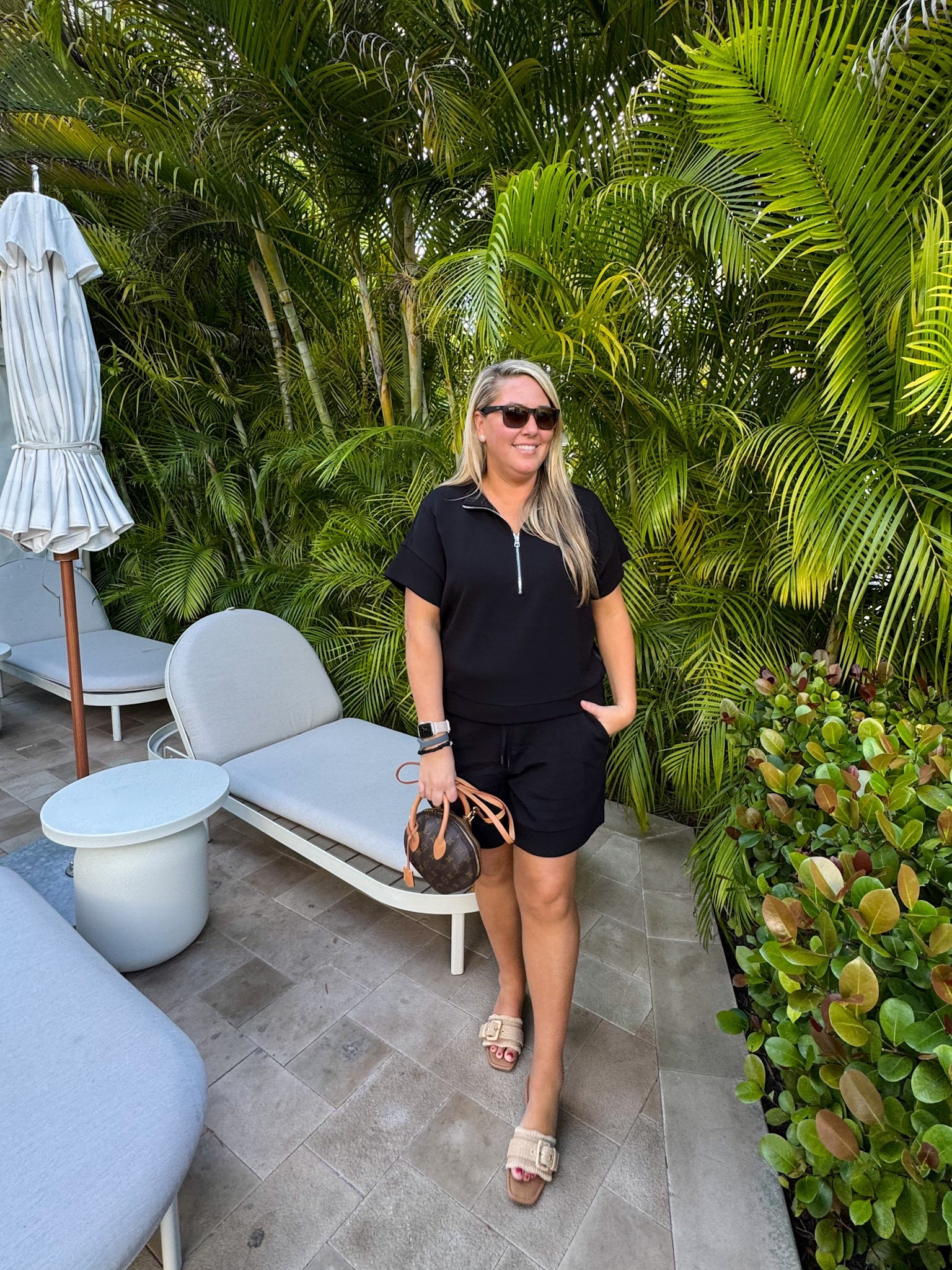 I can’t get enough of these Varley short sets! The 5.5” inseam is perfect for taller gals (I’m 5’9”) and this material couldn’t be softer! I’m a Varley convert! This short sleeved top has finally been restocked too! I’m wearing a large in the top and XL in the shorts. I paired it with these Target sandals (fit true to size) and my favorite Louis Vuitton seashell purse.   #ltkover40 #ltkmidsize #ltktravel #ltkfindsunder100 #ltkfindsunder50 #ltkshoecrush #ltkseasonal #ltkitbag

#LTKTravel #LTKOver40 #LTKMidsize